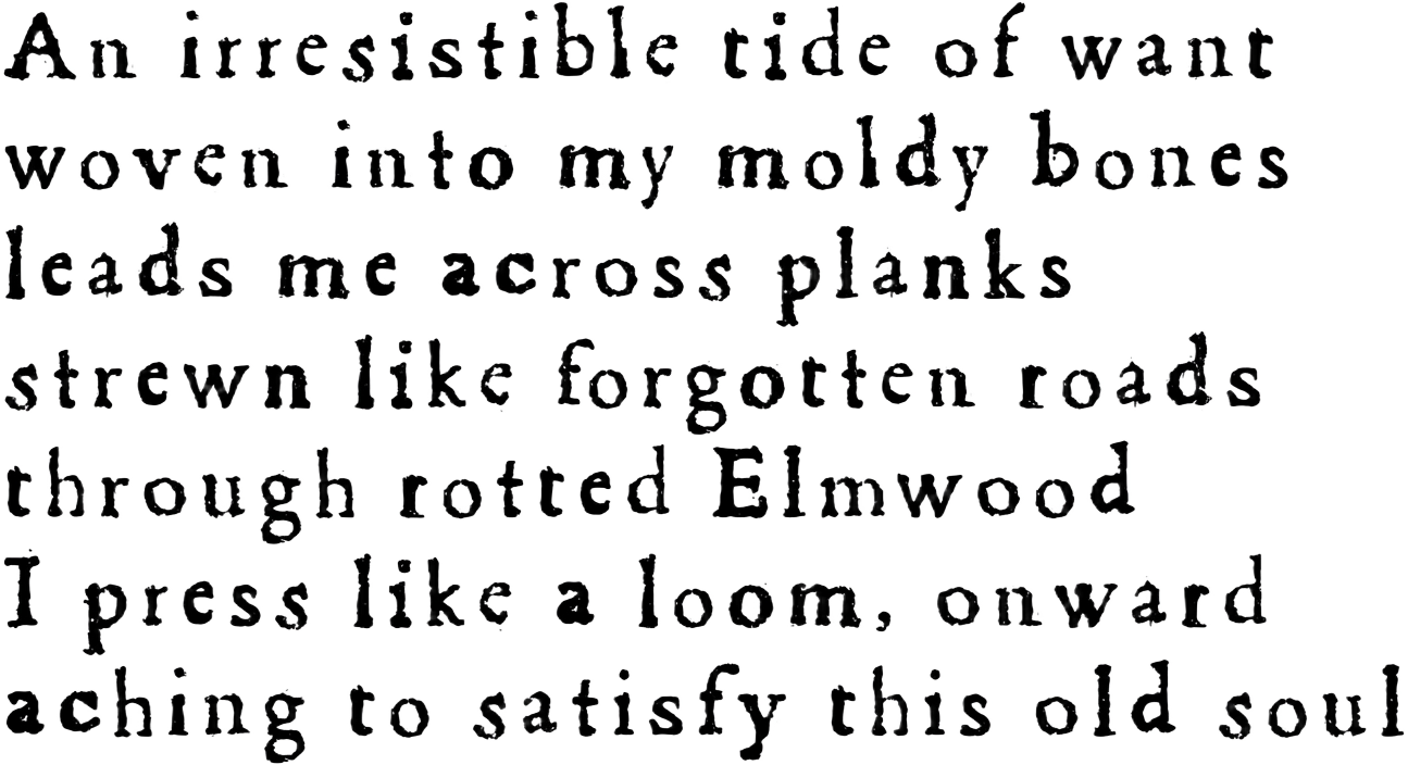 Labyrinthine — handwritten on aged parchment