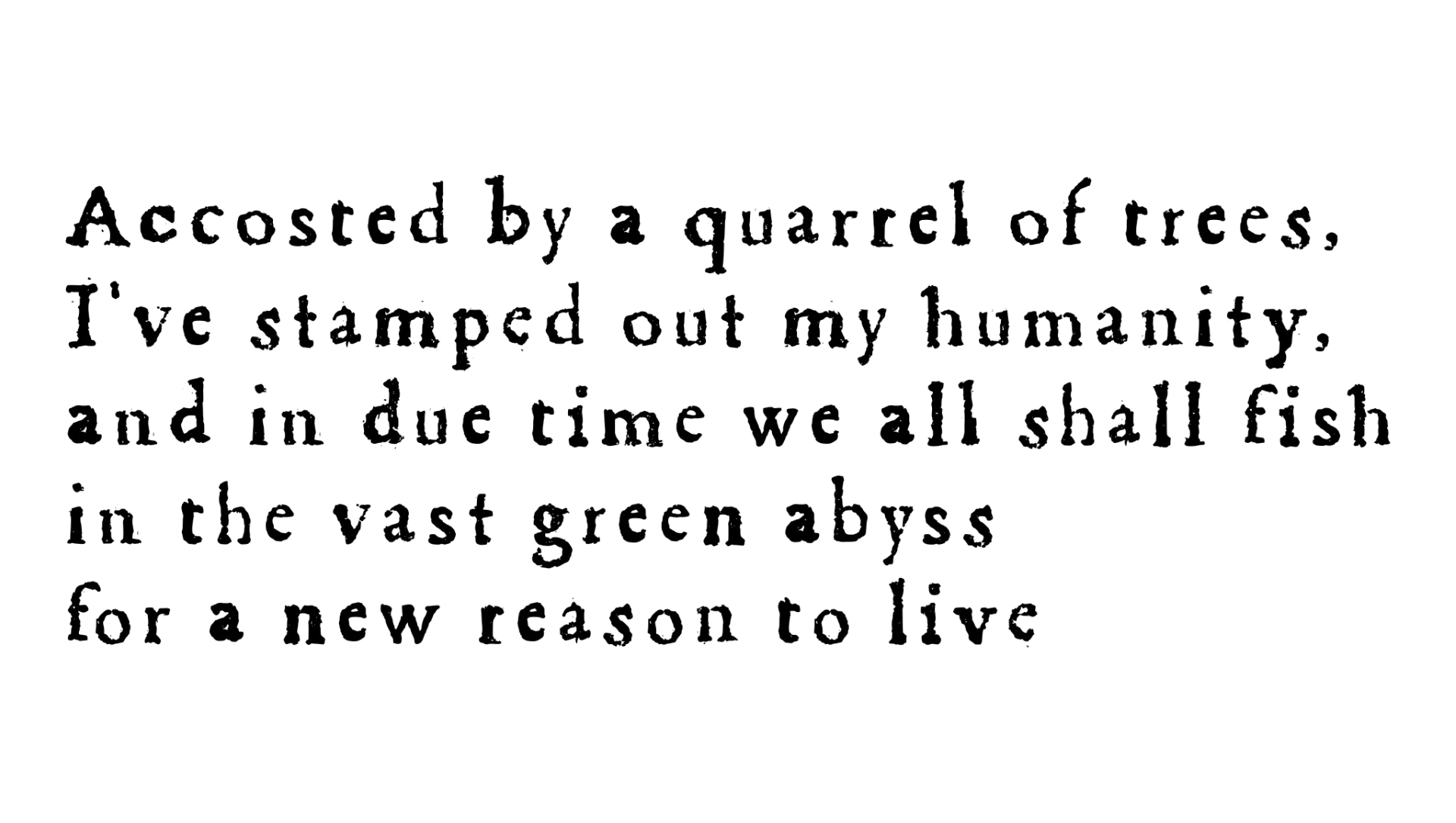 Intervention — handwritten on aged parchment